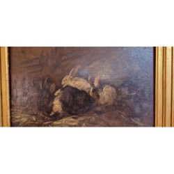 Groupe de lapin - Antoine Vollon (1833 - 1900)