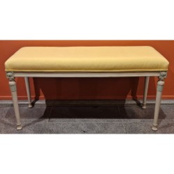 Banquette en hêtre peint et rechampi
