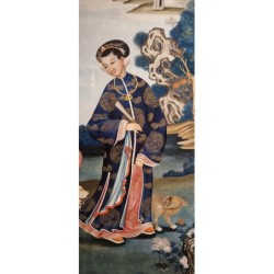 Fixé sous verre attribué à SPOILUM, Chine fin XVIIIe siècle